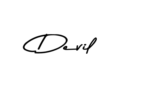 Make a beautiful signature design for name Devil. With this signature (Asem Kandis PERSONAL USE) style, you can create a handwritten signature for free. Devil signature style 9 images and pictures png