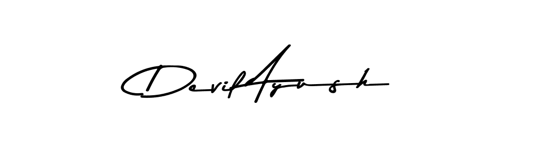 The best way (Asem Kandis PERSONAL USE) to make a short signature is to pick only two or three words in your name. The name Devil Ayush include a total of six letters. For converting this name. Devil Ayush signature style 9 images and pictures png