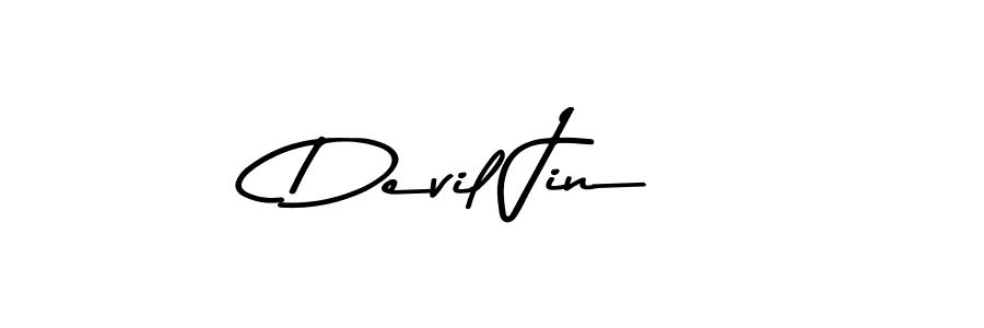 How to make Devil Jin signature? Asem Kandis PERSONAL USE is a professional autograph style. Create handwritten signature for Devil Jin name. Devil Jin signature style 9 images and pictures png