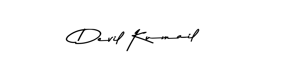 Design your own signature with our free online signature maker. With this signature software, you can create a handwritten (Asem Kandis PERSONAL USE) signature for name Devil Kumail. Devil Kumail signature style 9 images and pictures png