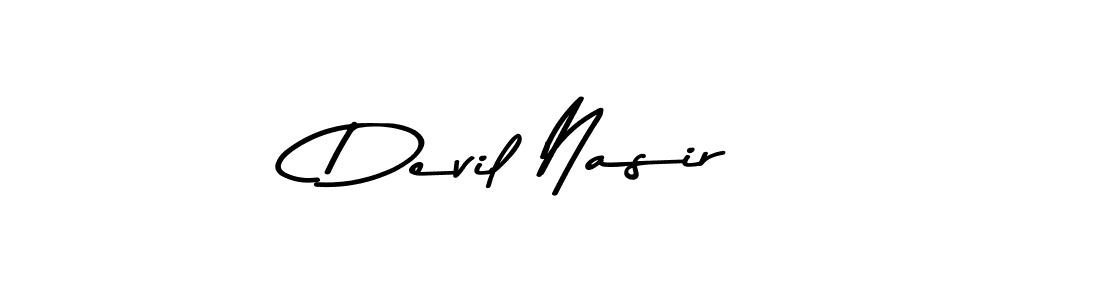 Devil Nasir stylish signature style. Best Handwritten Sign (Asem Kandis PERSONAL USE) for my name. Handwritten Signature Collection Ideas for my name Devil Nasir. Devil Nasir signature style 9 images and pictures png