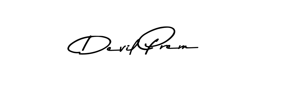 How to make Devil Prem name signature. Use Asem Kandis PERSONAL USE style for creating short signs online. This is the latest handwritten sign. Devil Prem signature style 9 images and pictures png