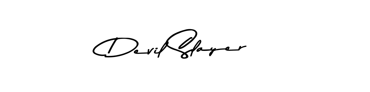Make a beautiful signature design for name Devil Slayer. With this signature (Asem Kandis PERSONAL USE) style, you can create a handwritten signature for free. Devil Slayer signature style 9 images and pictures png