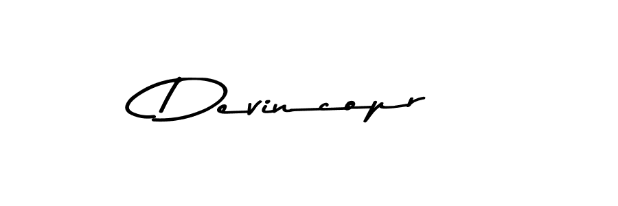 Create a beautiful signature design for name Devincopr. With this signature (Asem Kandis PERSONAL USE) fonts, you can make a handwritten signature for free. Devincopr signature style 9 images and pictures png