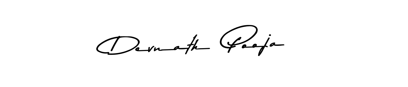 How to make Devnath  Pooja name signature. Use Asem Kandis PERSONAL USE style for creating short signs online. This is the latest handwritten sign. Devnath  Pooja signature style 9 images and pictures png