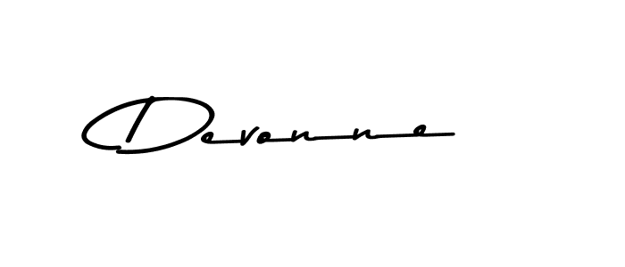 How to make Devonne signature? Asem Kandis PERSONAL USE is a professional autograph style. Create handwritten signature for Devonne name. Devonne signature style 9 images and pictures png