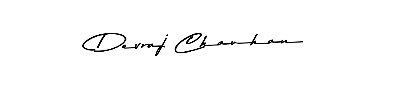 How to make Devraj Chauhan name signature. Use Asem Kandis PERSONAL USE style for creating short signs online. This is the latest handwritten sign. Devraj Chauhan signature style 9 images and pictures png