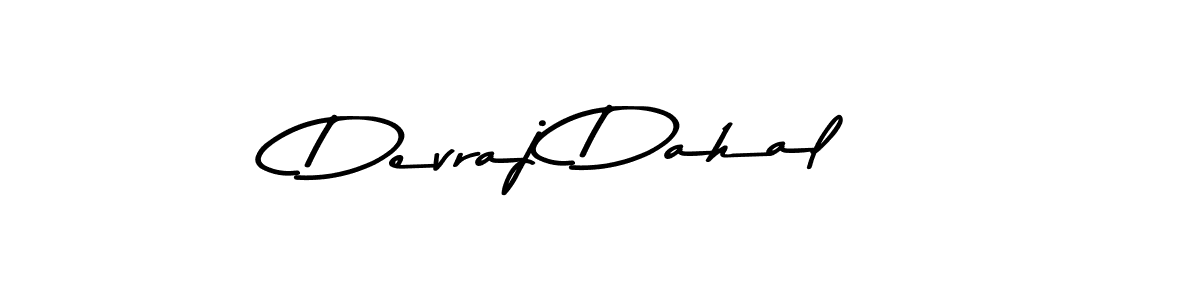 Make a beautiful signature design for name Devraj Dahal. With this signature (Asem Kandis PERSONAL USE) style, you can create a handwritten signature for free. Devraj Dahal signature style 9 images and pictures png