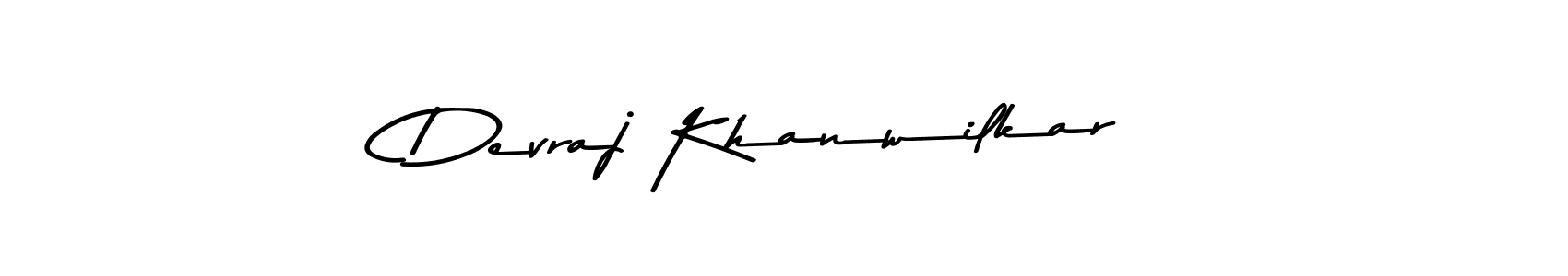 You can use this online signature creator to create a handwritten signature for the name Devraj Khanwilkar. This is the best online autograph maker. Devraj Khanwilkar signature style 9 images and pictures png