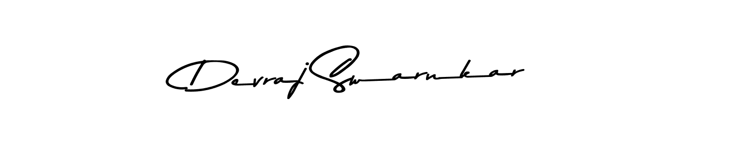 Create a beautiful signature design for name Devraj Swarnkar. With this signature (Asem Kandis PERSONAL USE) fonts, you can make a handwritten signature for free. Devraj Swarnkar signature style 9 images and pictures png