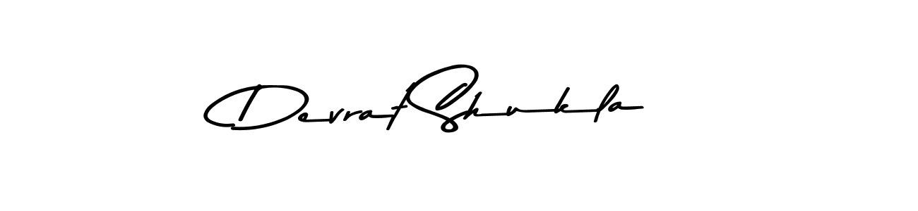 Make a beautiful signature design for name Devrat Shukla. With this signature (Asem Kandis PERSONAL USE) style, you can create a handwritten signature for free. Devrat Shukla signature style 9 images and pictures png