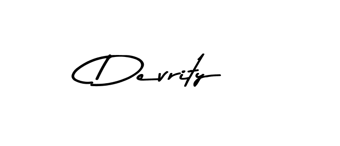 Create a beautiful signature design for name Devrity. With this signature (Asem Kandis PERSONAL USE) fonts, you can make a handwritten signature for free. Devrity signature style 9 images and pictures png