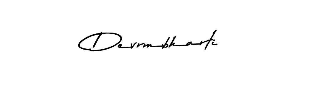 Create a beautiful signature design for name Devrmbharti. With this signature (Asem Kandis PERSONAL USE) fonts, you can make a handwritten signature for free. Devrmbharti signature style 9 images and pictures png