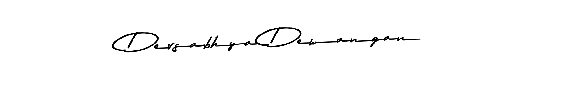 Make a beautiful signature design for name Devsabhya Dewangan. With this signature (Asem Kandis PERSONAL USE) style, you can create a handwritten signature for free. Devsabhya Dewangan signature style 9 images and pictures png