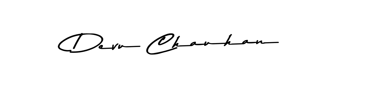 How to make Devu Chauhan signature? Asem Kandis PERSONAL USE is a professional autograph style. Create handwritten signature for Devu Chauhan name. Devu Chauhan signature style 9 images and pictures png