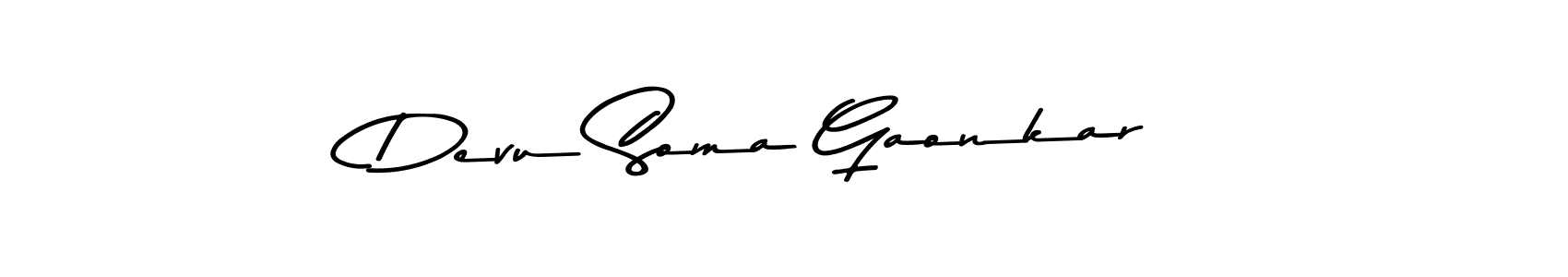 Devu Soma Gaonkar stylish signature style. Best Handwritten Sign (Asem Kandis PERSONAL USE) for my name. Handwritten Signature Collection Ideas for my name Devu Soma Gaonkar. Devu Soma Gaonkar signature style 9 images and pictures png