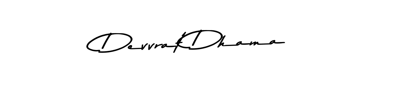 The best way (Asem Kandis PERSONAL USE) to make a short signature is to pick only two or three words in your name. The name Devvrat Dhama include a total of six letters. For converting this name. Devvrat Dhama signature style 9 images and pictures png