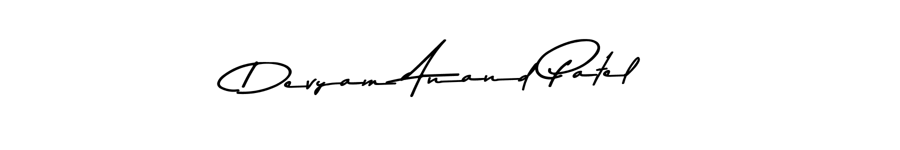 Design your own signature with our free online signature maker. With this signature software, you can create a handwritten (Asem Kandis PERSONAL USE) signature for name Devyam Anand Patel. Devyam Anand Patel signature style 9 images and pictures png
