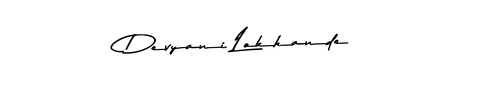 Use a signature maker to create a handwritten signature online. With this signature software, you can design (Asem Kandis PERSONAL USE) your own signature for name Devyani Lokhande. Devyani Lokhande signature style 9 images and pictures png