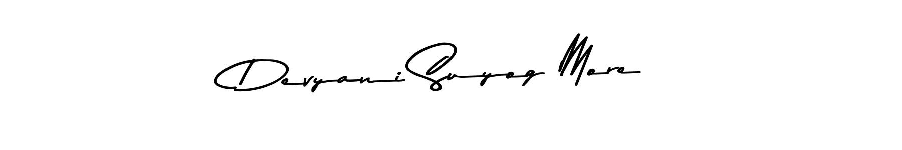 Similarly Asem Kandis PERSONAL USE is the best handwritten signature design. Signature creator online .You can use it as an online autograph creator for name Devyani Suyog More. Devyani Suyog More signature style 9 images and pictures png