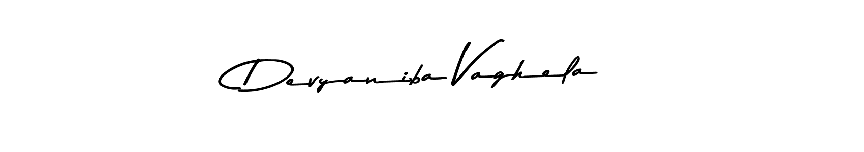 Use a signature maker to create a handwritten signature online. With this signature software, you can design (Asem Kandis PERSONAL USE) your own signature for name Devyaniba Vaghela. Devyaniba Vaghela signature style 9 images and pictures png