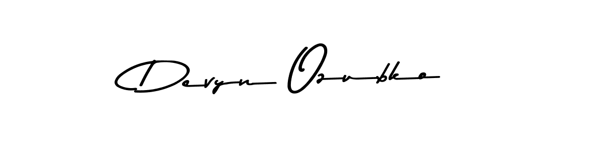 Devyn Ozubko stylish signature style. Best Handwritten Sign (Asem Kandis PERSONAL USE) for my name. Handwritten Signature Collection Ideas for my name Devyn Ozubko. Devyn Ozubko signature style 9 images and pictures png