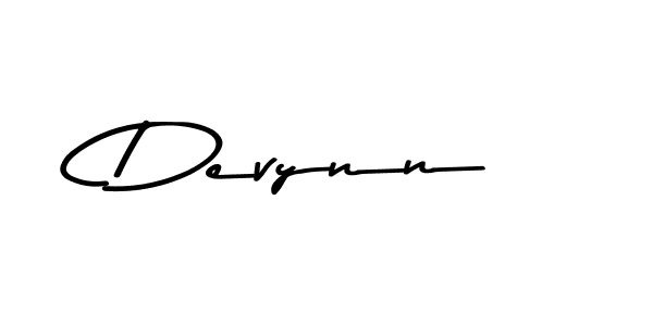 Create a beautiful signature design for name Devynn. With this signature (Asem Kandis PERSONAL USE) fonts, you can make a handwritten signature for free. Devynn signature style 9 images and pictures png