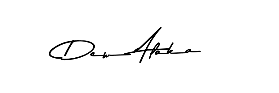 How to make Dew Aloka name signature. Use Asem Kandis PERSONAL USE style for creating short signs online. This is the latest handwritten sign. Dew Aloka signature style 9 images and pictures png