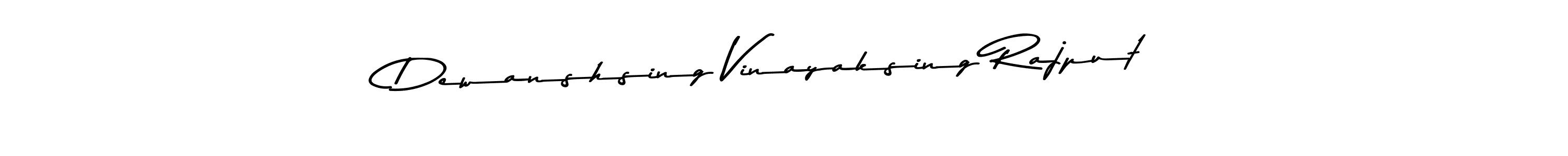 The best way (Asem Kandis PERSONAL USE) to make a short signature is to pick only two or three words in your name. The name Dewanshsing Vinayaksing Rajput include a total of six letters. For converting this name. Dewanshsing Vinayaksing Rajput signature style 9 images and pictures png