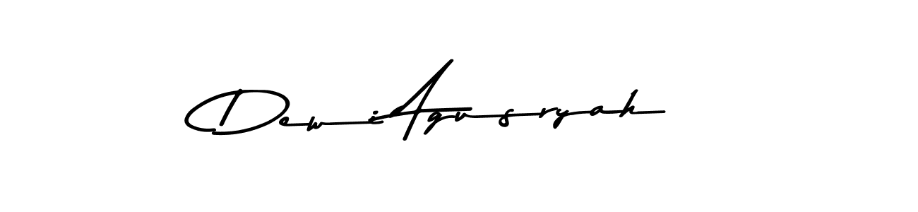 Make a beautiful signature design for name Dewi Agusryah. With this signature (Asem Kandis PERSONAL USE) style, you can create a handwritten signature for free. Dewi Agusryah signature style 9 images and pictures png