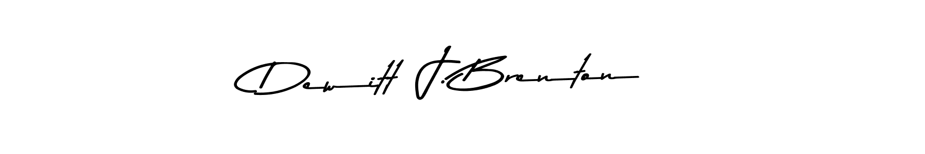 This is the best signature style for the Dewitt  J. Brenton name. Also you like these signature font (Asem Kandis PERSONAL USE). Mix name signature. Dewitt  J. Brenton signature style 9 images and pictures png