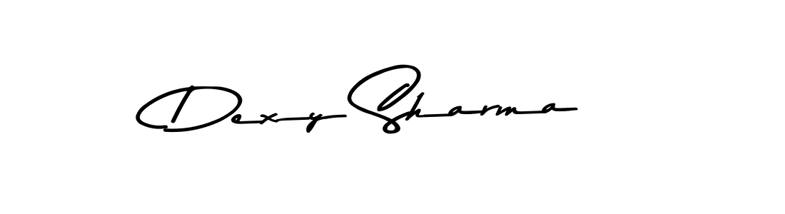 How to make Dexy Sharma name signature. Use Asem Kandis PERSONAL USE style for creating short signs online. This is the latest handwritten sign. Dexy Sharma signature style 9 images and pictures png