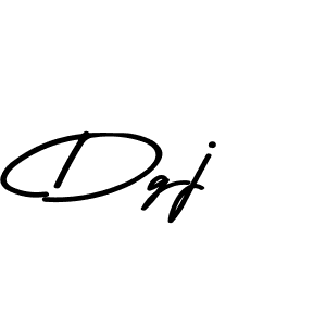Make a beautiful signature design for name Dgj. With this signature (Asem Kandis PERSONAL USE) style, you can create a handwritten signature for free. Dgj signature style 9 images and pictures png