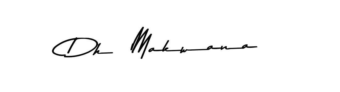 Make a beautiful signature design for name Dh  Makwana. With this signature (Asem Kandis PERSONAL USE) style, you can create a handwritten signature for free. Dh  Makwana signature style 9 images and pictures png