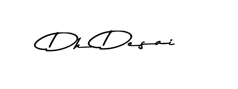 This is the best signature style for the Dh Desai name. Also you like these signature font (Asem Kandis PERSONAL USE). Mix name signature. Dh Desai signature style 9 images and pictures png