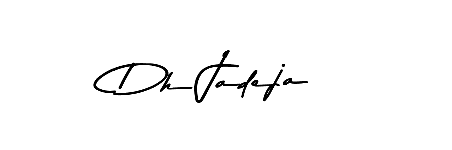 Make a beautiful signature design for name Dh Jadeja. With this signature (Asem Kandis PERSONAL USE) style, you can create a handwritten signature for free. Dh Jadeja signature style 9 images and pictures png