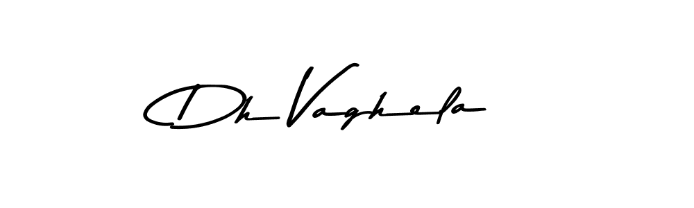 Design your own signature with our free online signature maker. With this signature software, you can create a handwritten (Asem Kandis PERSONAL USE) signature for name Dh Vaghela. Dh Vaghela signature style 9 images and pictures png