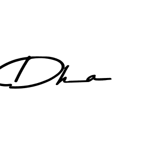 How to make Dha name signature. Use Asem Kandis PERSONAL USE style for creating short signs online. This is the latest handwritten sign. Dha signature style 9 images and pictures png