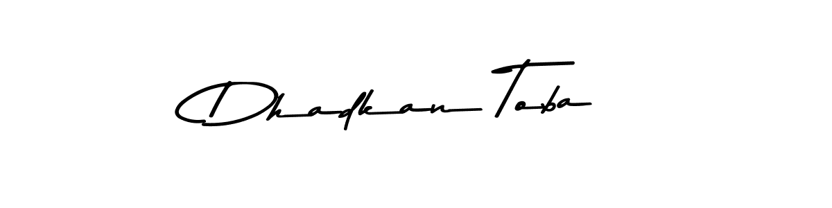 You can use this online signature creator to create a handwritten signature for the name Dhadkan Toba. This is the best online autograph maker. Dhadkan Toba signature style 9 images and pictures png