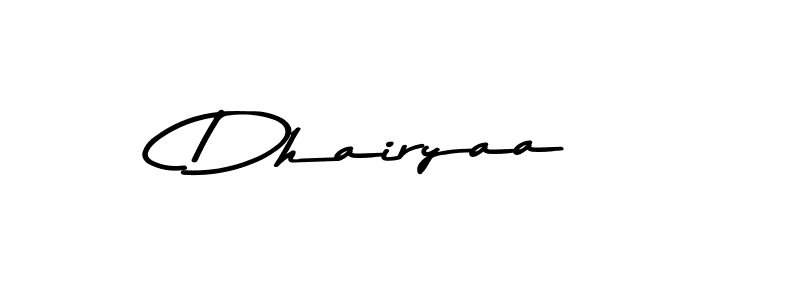 Also we have Dhairyaa name is the best signature style. Create professional handwritten signature collection using Asem Kandis PERSONAL USE autograph style. Dhairyaa signature style 9 images and pictures png