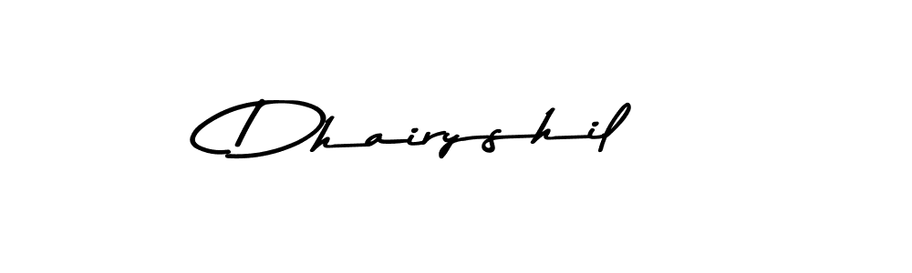 Also You can easily find your signature by using the search form. We will create Dhairyshil name handwritten signature images for you free of cost using Asem Kandis PERSONAL USE sign style. Dhairyshil signature style 9 images and pictures png