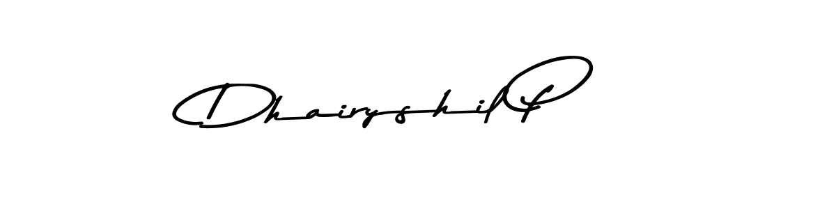 Similarly Asem Kandis PERSONAL USE is the best handwritten signature design. Signature creator online .You can use it as an online autograph creator for name Dhairyshil P. Dhairyshil P signature style 9 images and pictures png