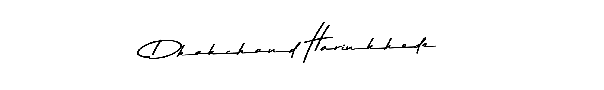 The best way (Asem Kandis PERSONAL USE) to make a short signature is to pick only two or three words in your name. The name Dhakchand Harinkhede include a total of six letters. For converting this name. Dhakchand Harinkhede signature style 9 images and pictures png