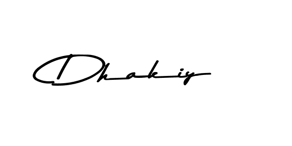 Make a beautiful signature design for name Dhakiy. With this signature (Asem Kandis PERSONAL USE) style, you can create a handwritten signature for free. Dhakiy signature style 9 images and pictures png