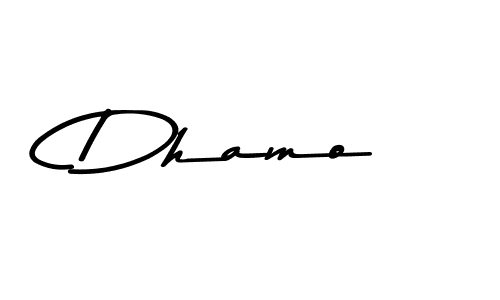 How to make Dhamo signature? Asem Kandis PERSONAL USE is a professional autograph style. Create handwritten signature for Dhamo name. Dhamo signature style 9 images and pictures png