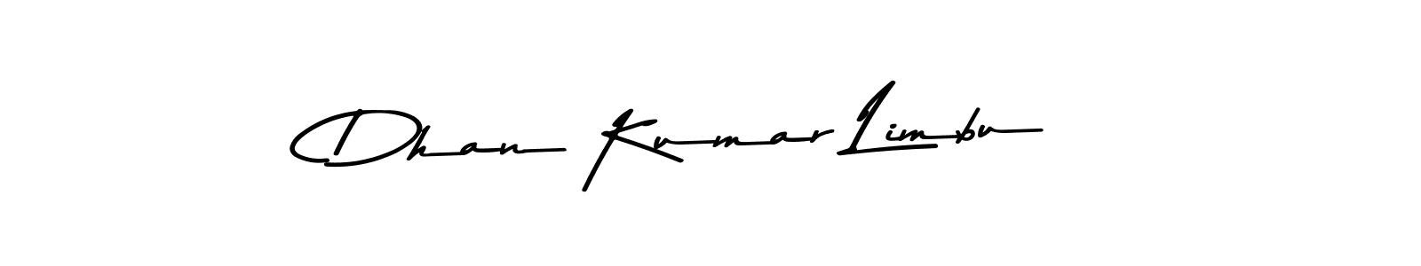 Make a beautiful signature design for name Dhan Kumar Limbu. With this signature (Asem Kandis PERSONAL USE) style, you can create a handwritten signature for free. Dhan Kumar Limbu signature style 9 images and pictures png