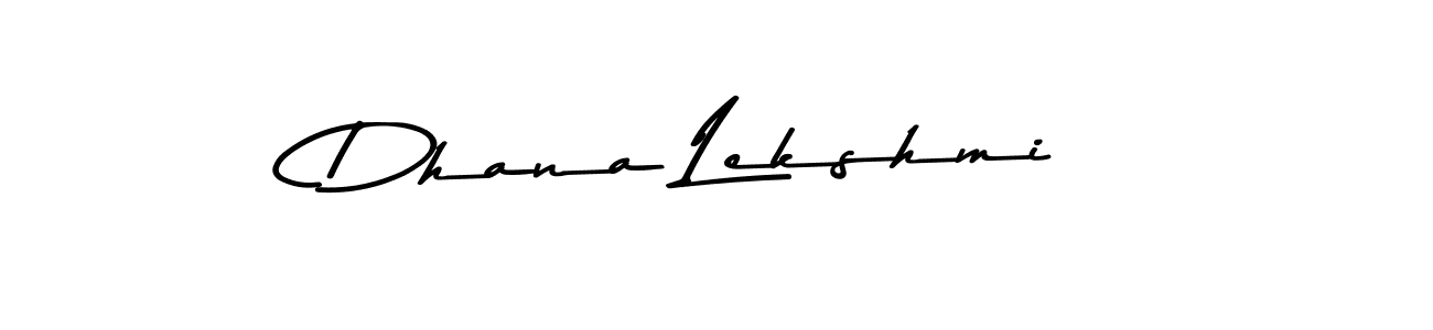 How to make Dhana Lekshmi name signature. Use Asem Kandis PERSONAL USE style for creating short signs online. This is the latest handwritten sign. Dhana Lekshmi signature style 9 images and pictures png