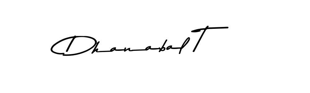 Make a beautiful signature design for name Dhanabal T. With this signature (Asem Kandis PERSONAL USE) style, you can create a handwritten signature for free. Dhanabal T signature style 9 images and pictures png