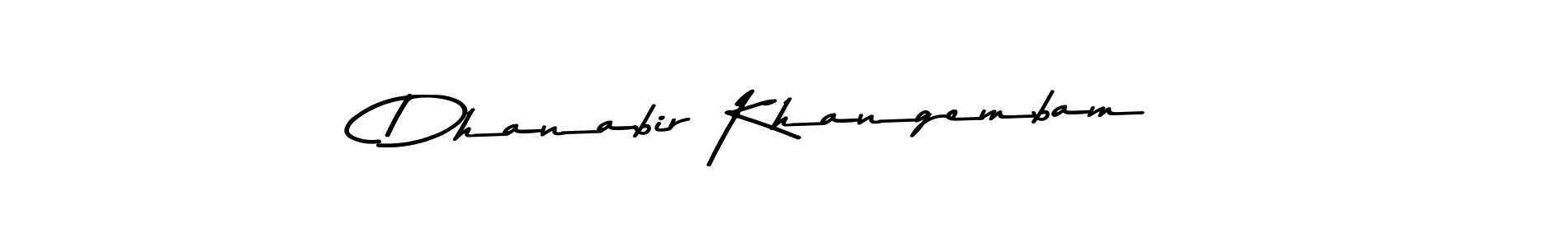 You should practise on your own different ways (Asem Kandis PERSONAL USE) to write your name (Dhanabir Khangembam) in signature. don't let someone else do it for you. Dhanabir Khangembam signature style 9 images and pictures png