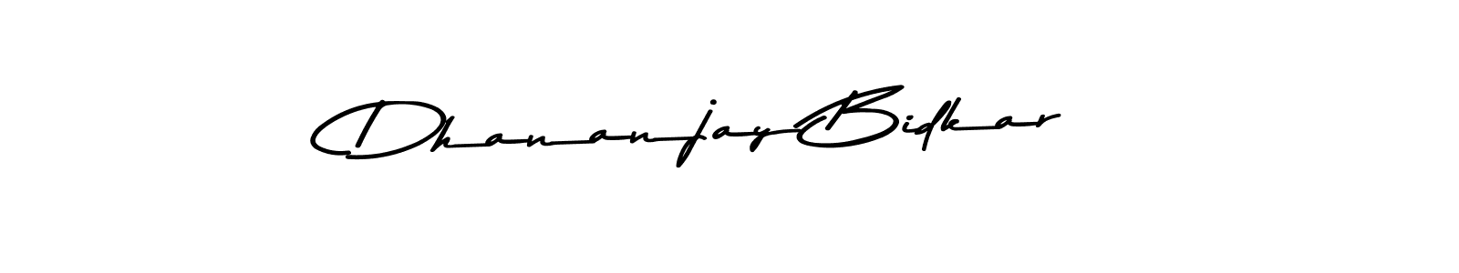 How to make Dhananjay Bidkar name signature. Use Asem Kandis PERSONAL USE style for creating short signs online. This is the latest handwritten sign. Dhananjay Bidkar signature style 9 images and pictures png